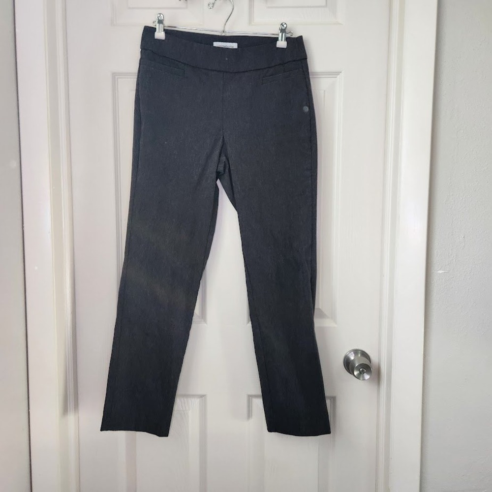 Liz Claiborne Lisa Gray Straight Leg Pull On Dress Pants Women's 6P Petite 267